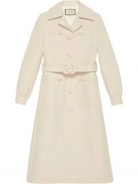 Gucci Interlocking G belted coat Interlocking G belted coat at Farfetch